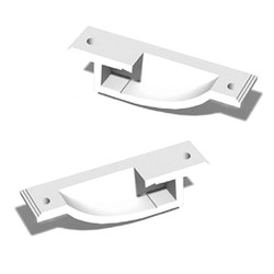 Extrusion Mini Blade End Cap Pair Plaster