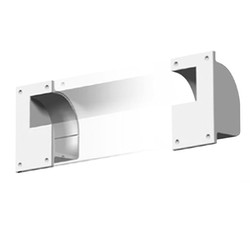 Extrusion Profile Blade End Cap Pair Plaster