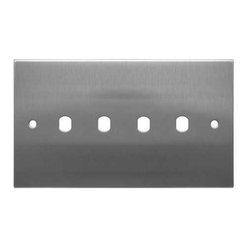 WiseRetro Module Plate Stainless Steel 7 Gang