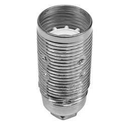 Lampholder 3 Part Threaded Skirt Zinc SES / E14