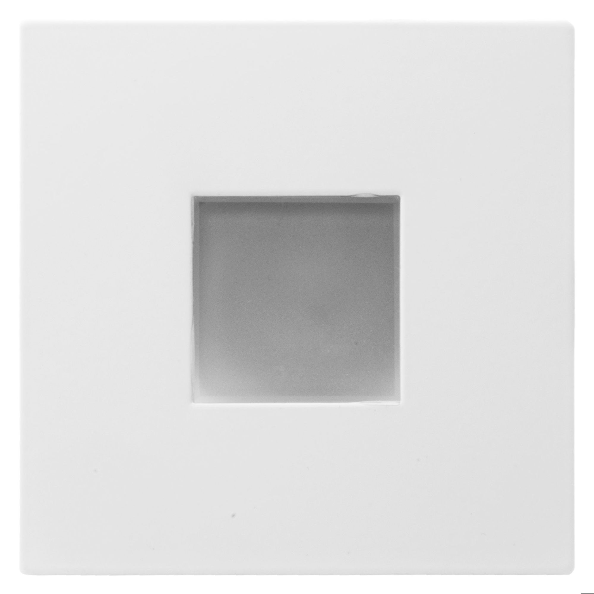 Invisible Adjustable Square IP54 Frosted Glass GU10 240V 50W RAL 9010 Pure White Mr Resistor