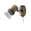 Space Pull Cord Wall Spotlight 240V 50W Antique Brass