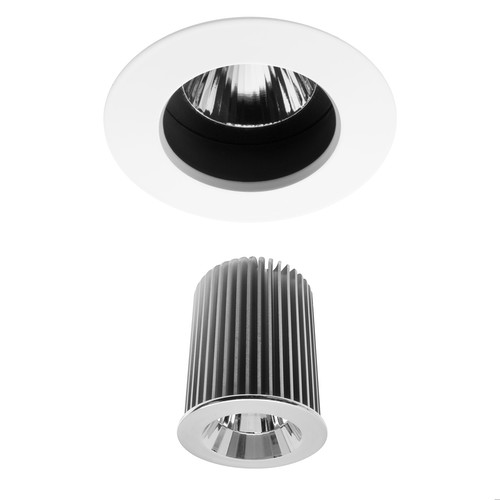 Elegant Fixed Fire-Rated Downlight Reality LED Module Warm White (2700K) 10W (=100W) 45°