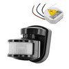 Wired 180° 2300W PIR Light Controller 240V 2 Channel Black