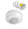 Wired 360° PIR Surface Mounted Occupancy Switch 240V 2 Channel White