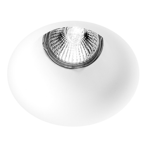 Plaster Trimless Round Soft Edge Downlight GU10 240V White 50W