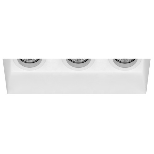 Gypsum Plaster Trimless Triple Downlight GU10 240V White 3 x 50W