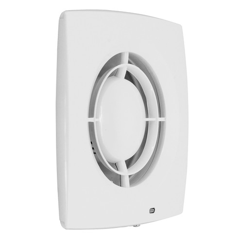 Turbo Slimline Extractor Fan With Timer  4 Inch 240V White 20W