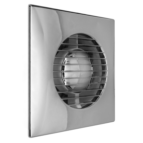 Slimline Extractor Fan With Timer 4 Inch 240V Chrome 20W