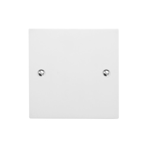 Blank Plate 1 gang single White