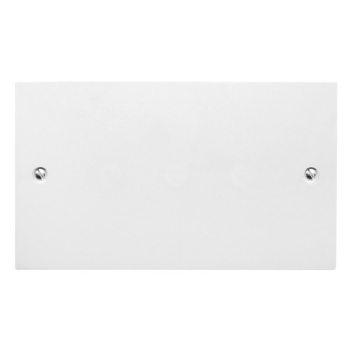 Blank Plate 2 gang double White