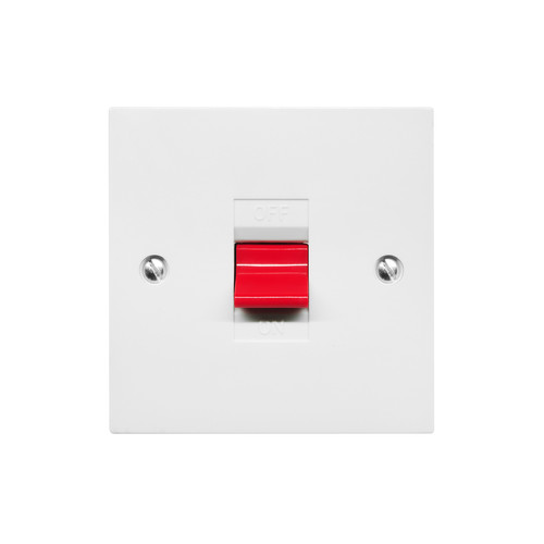 Cooker Switch 1 gang 45 cooker White