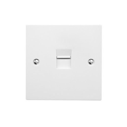 Communications Socket 1 gang telephone jackline master White