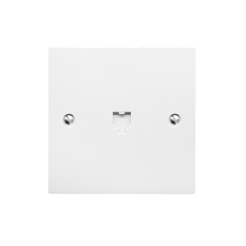 Communications Socket 1 gang RJ11 master White