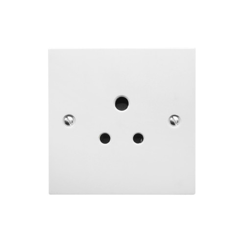 Light Socket 1 gang 2 amp unswitched socket outlet White