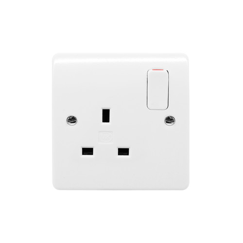 MK Logic Plus Wall Socket 1 gang 13 amp White