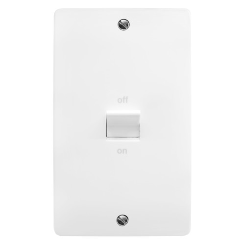 MK Logic Plus Cooker Switch 2 gang double plate 45 amp cooker White