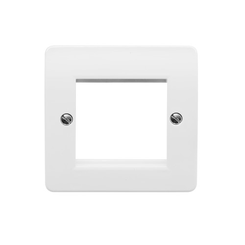 Euro Plate 2 gang euro plate White