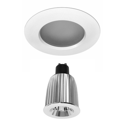 Elegant Fixed Downlight Frosted IP54 Baffle Reality LED GU10 Warm White (3000K) 7W (=75W) 45°