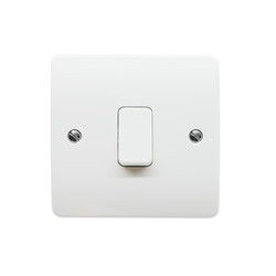 MK Logic Plus Rocker Switch 1 gang DP 10 amp 1 way White