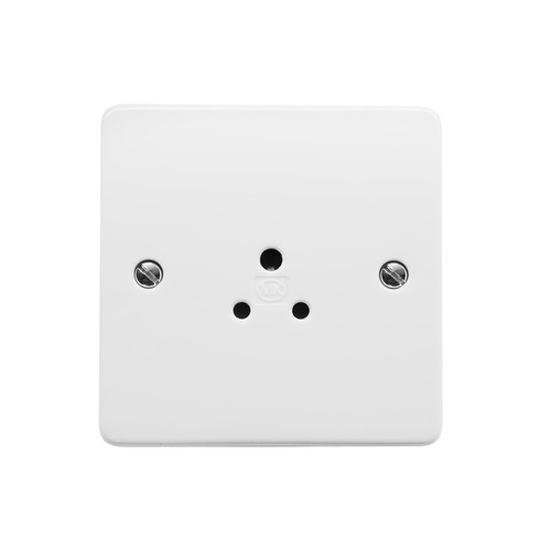 MK Logic Plus Light Socket 1 gang 2 amp unswitched socket outlet White