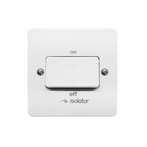 MK Logic Plus Fan Isolator Switch three pole fan isolator without lock & key White
