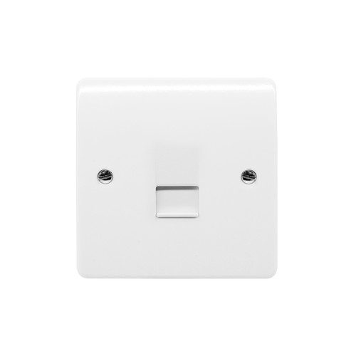 MK Logic Plus Communications Socket 1 gang telephone socket outlet master White
