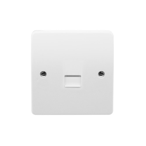 MK Logic Plus Communications Socket 1 gang telephone socket outlet secondary White