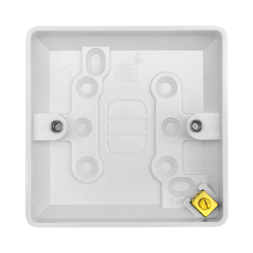 Single Plate Back Box Plastic 20mm