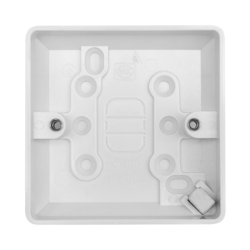 Single Plate Back Box Plastic 34mm