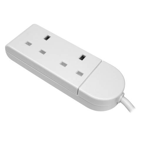 2 Way Plug Extension Lead 240V 2m 13A