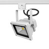 LED Single Circuit Track Floodlight 240V 10W (=100W) 4000K Cool White