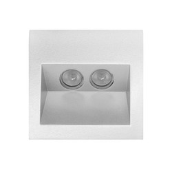 Ixis Recessed Wall Light 240V 2W White 3000K Warm White