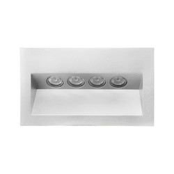 Ixis Recessed Outdoor Wall Light 4W 240V White 3000K Warm White