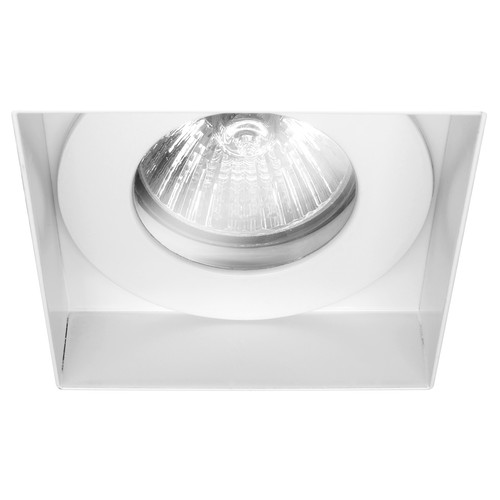 Trimless Square Fixed Clear Glass Downlight IP54 12V (Fitting Only) White 50W