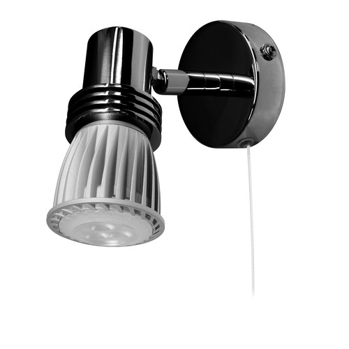 Space Pull LED Warm White (3000K) 7W (=50W) 25° 240V 50W Black Chrome