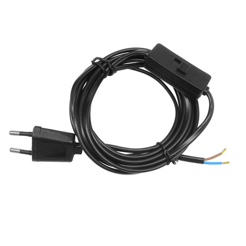 2 Core Euro In-Line Switch 2A Black