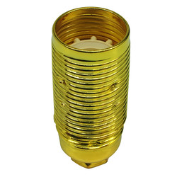 Lampholder Threaded Skirt Brass SES / E14