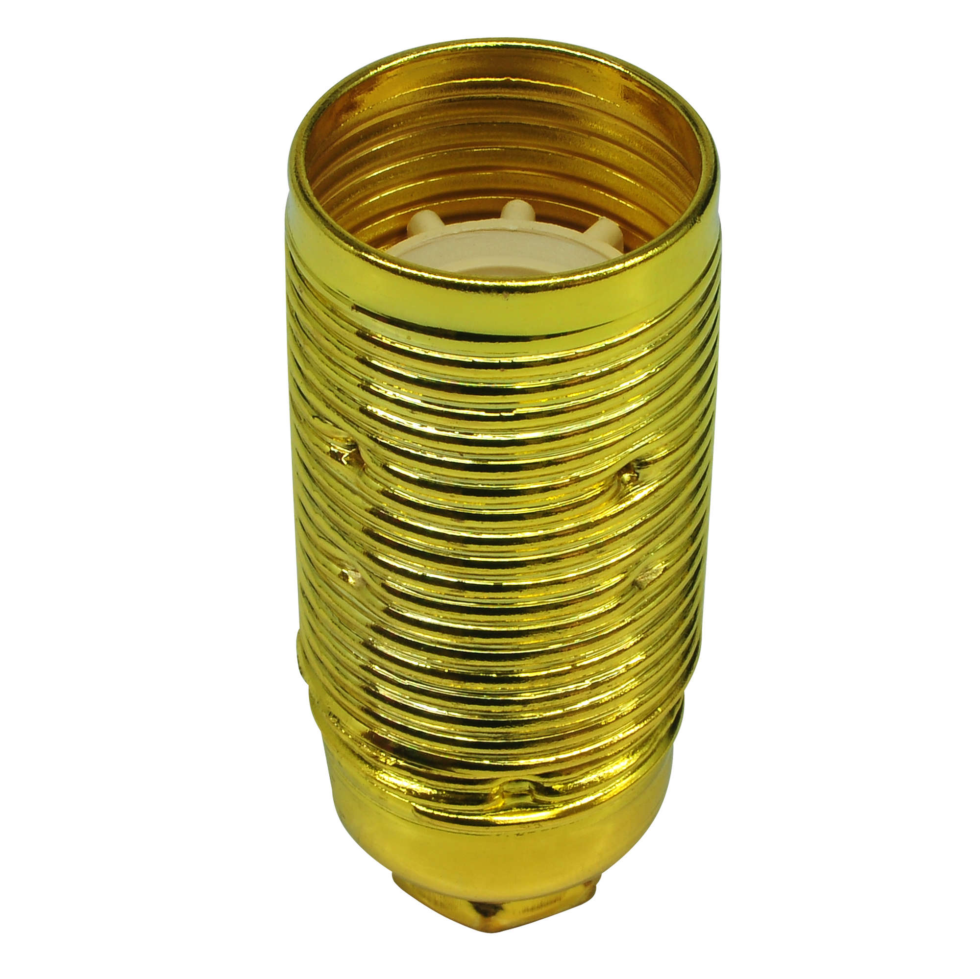 Lampholder Threaded Skirt Brass SES / E14 Mr Resistor Lighting