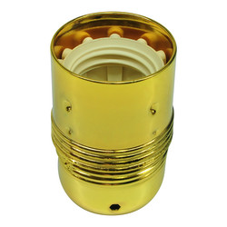 Lampholder Plain Skirt Brass ES / E27