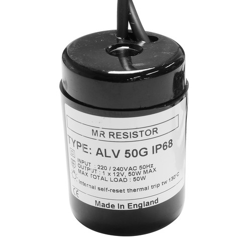 Waterproof Toroidal 12V Black 50W