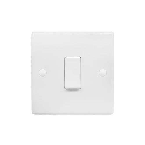 Rocker Switch 1 Gang 10A 2 Way White
