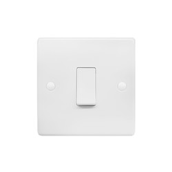 Rocker Switch 1 Gang 10A Intermediate White