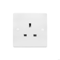 Wall Socket 1 Gang 13 Amp Unswitched Outlet White