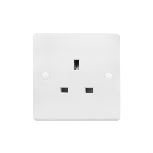 Wall Socket 1 Gang 13 Amp Unswitched Outlet White