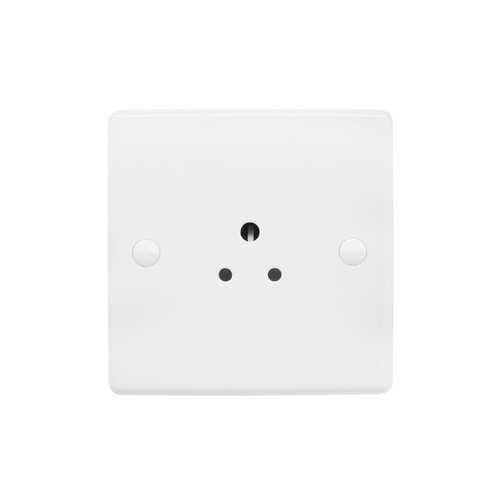 Light Socket 1 Gang 2A Unswitched Outlet White
