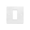 Euro Plate 1 Gang Euro Plate (Plate Only) White