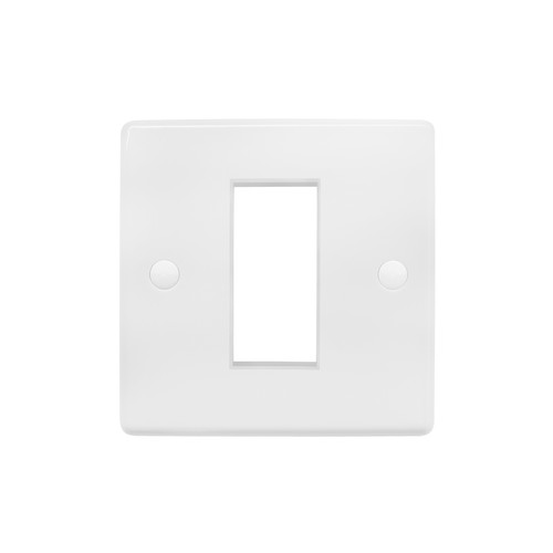 Euro Plate 1 Gang Euro Plate (Plate Only) White