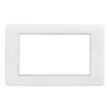 Euro Plate 4 Gang Euro Plate (Plate Only) White