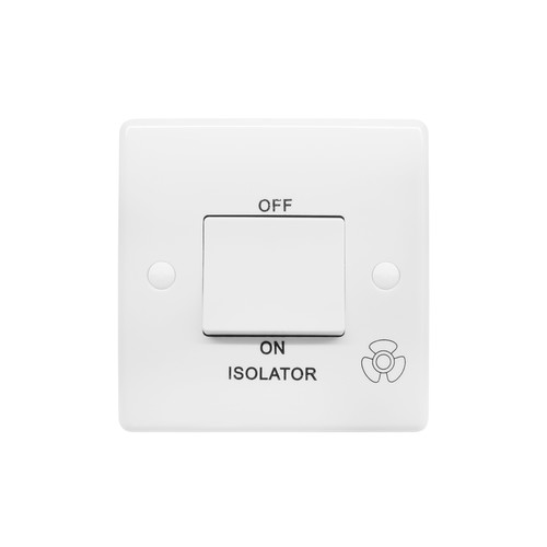 Fan Isolator Switch 10A Triple Pole White